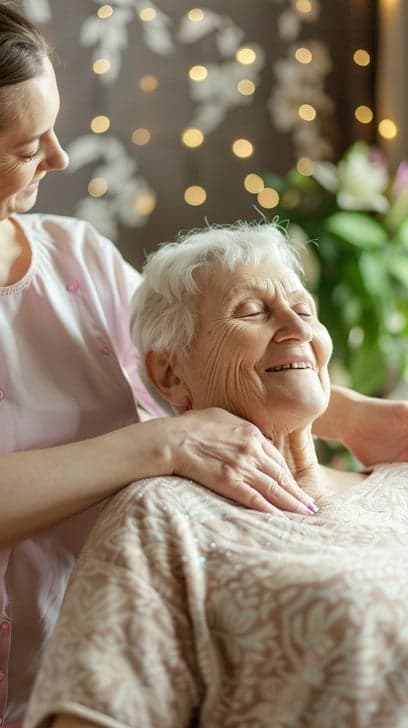 Caregiver with senior
